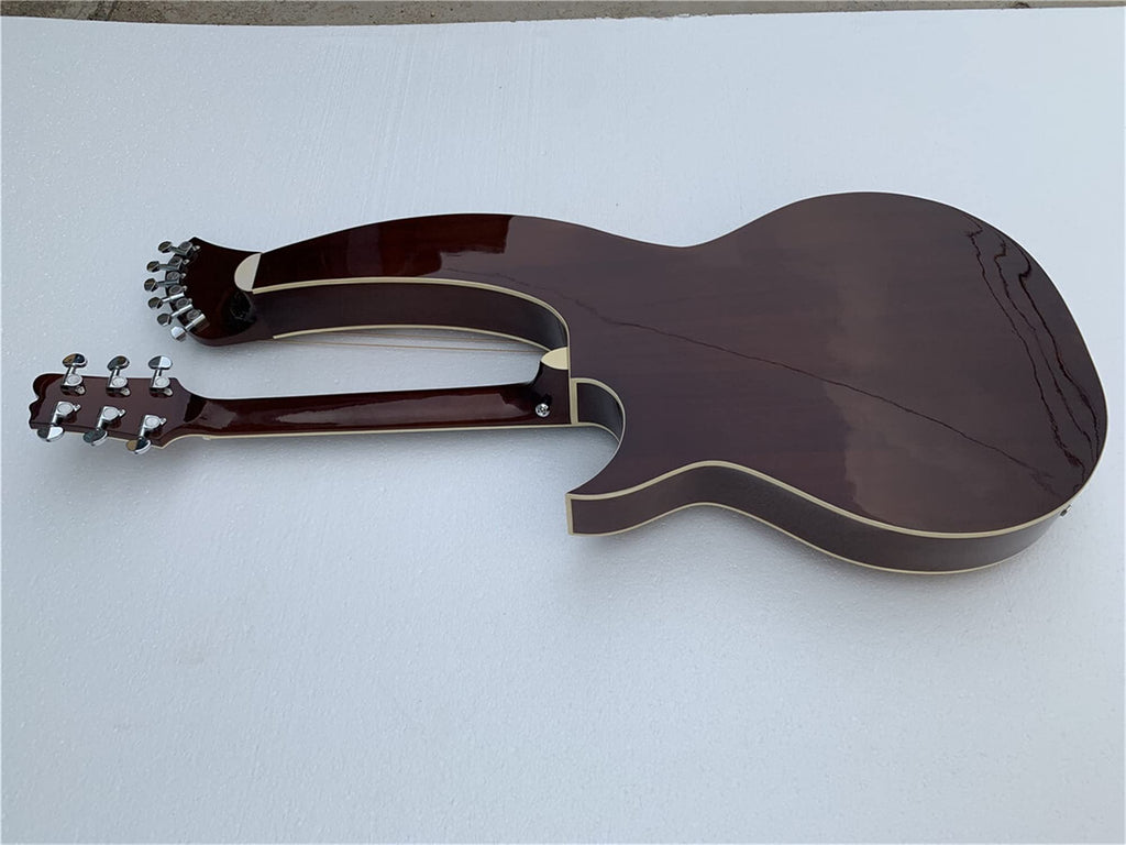 41 Inches 6/6/8 Strings Harp Acoustic Guitar 6-6-8 Strings Lyra Double Necks Electric Acoustic Guitar Guitar (Color : Harp Only) (Harp Only) (Harp Only One Size) (Harp Bag and Case One Size)