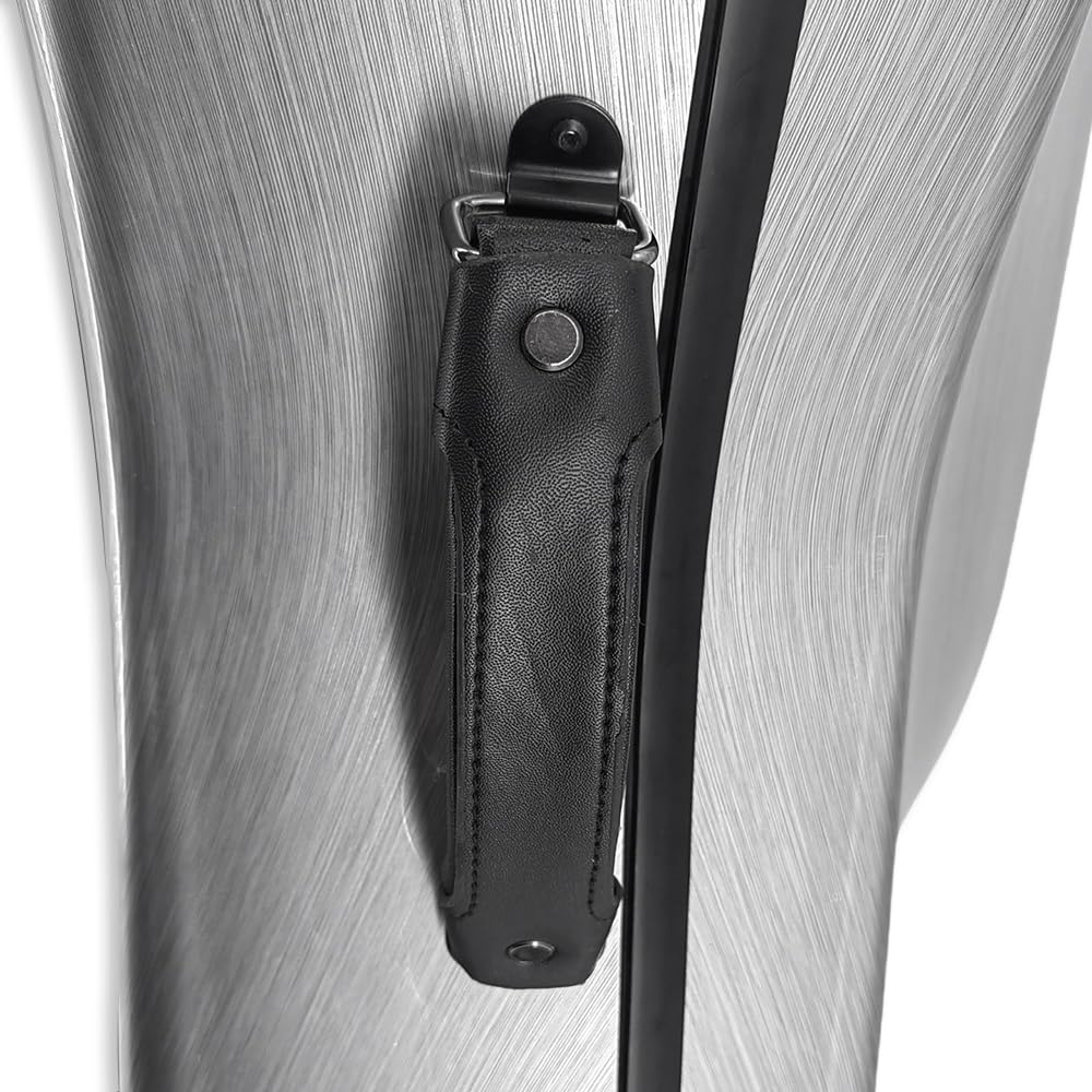 1/2 Size Carbon Fiber Cello Case with Wheels - Lightweight Durable Composite Design for Easy Transport and Superior Protection(White)