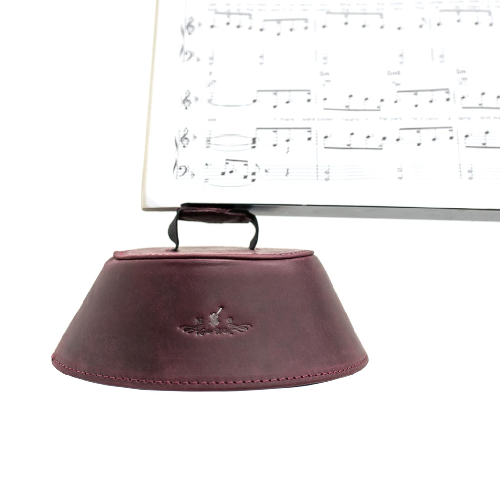 Trombone magnetic mute, lightweight leather mute for jazz and classical trombone players by MG Leather Work (Black)