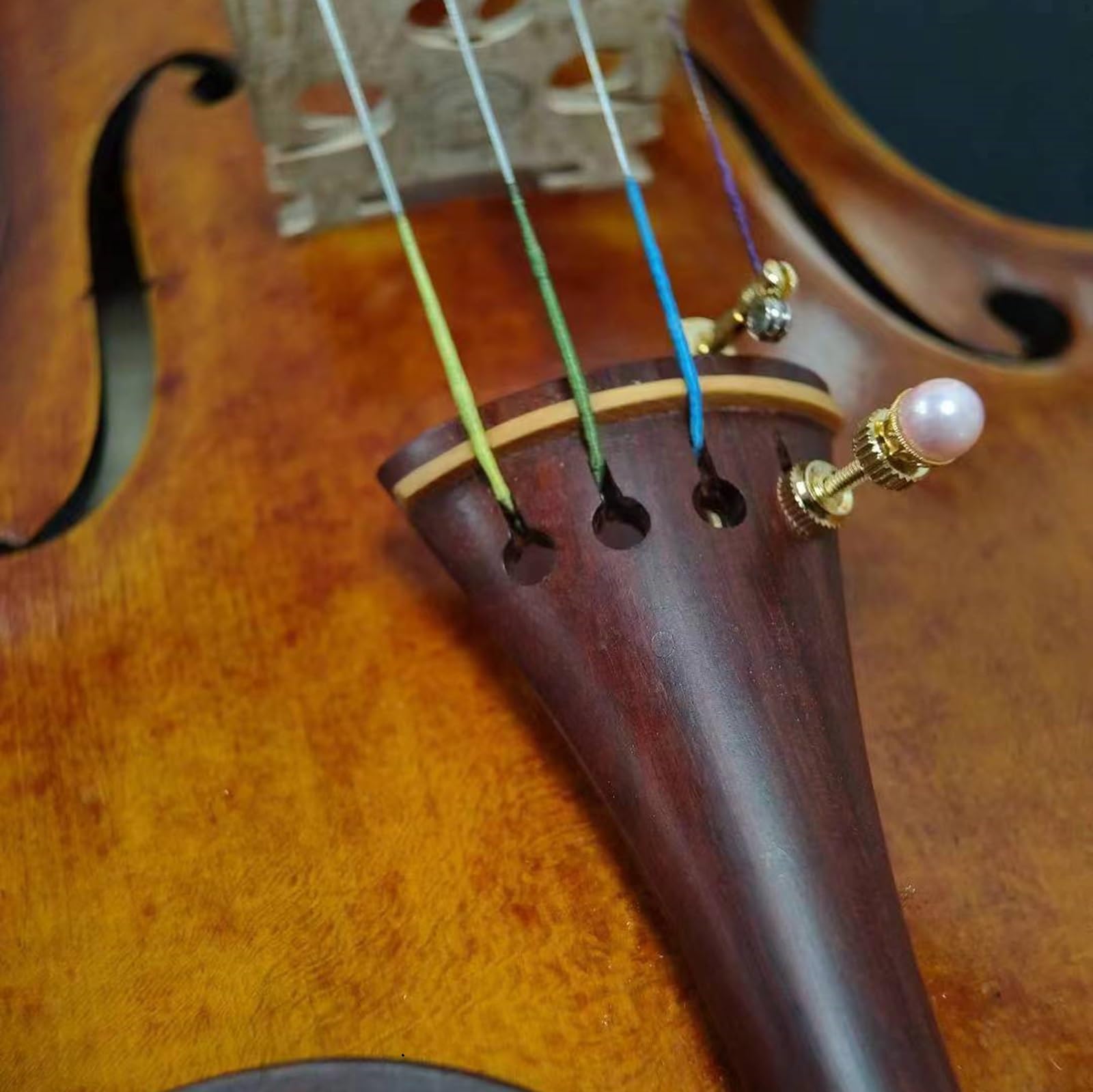 Handmade Creative Violin Fine Tuning Violin Tuners Violin Screw Violin String Adjusters for 3/4 4/4 Violins (20-Sapphire) Fiddle Fine Tuner