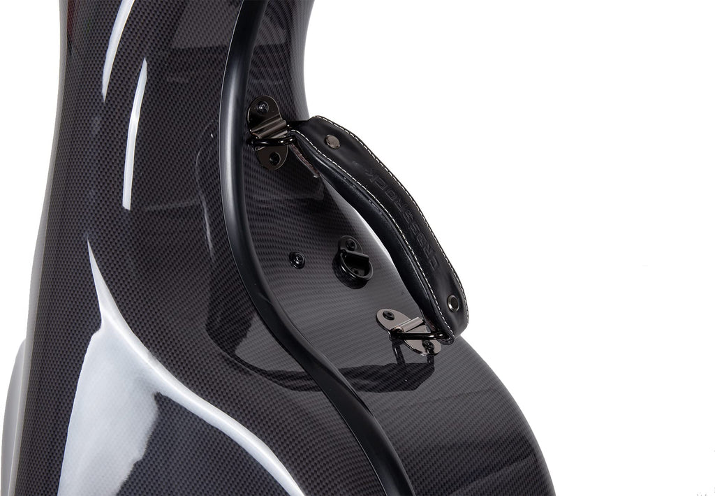 Crossrock Carbon Fiber Case fits for 4/4 Full Size Cello with Removable Shoulder Straps-Black(CRF3020CEFBK)