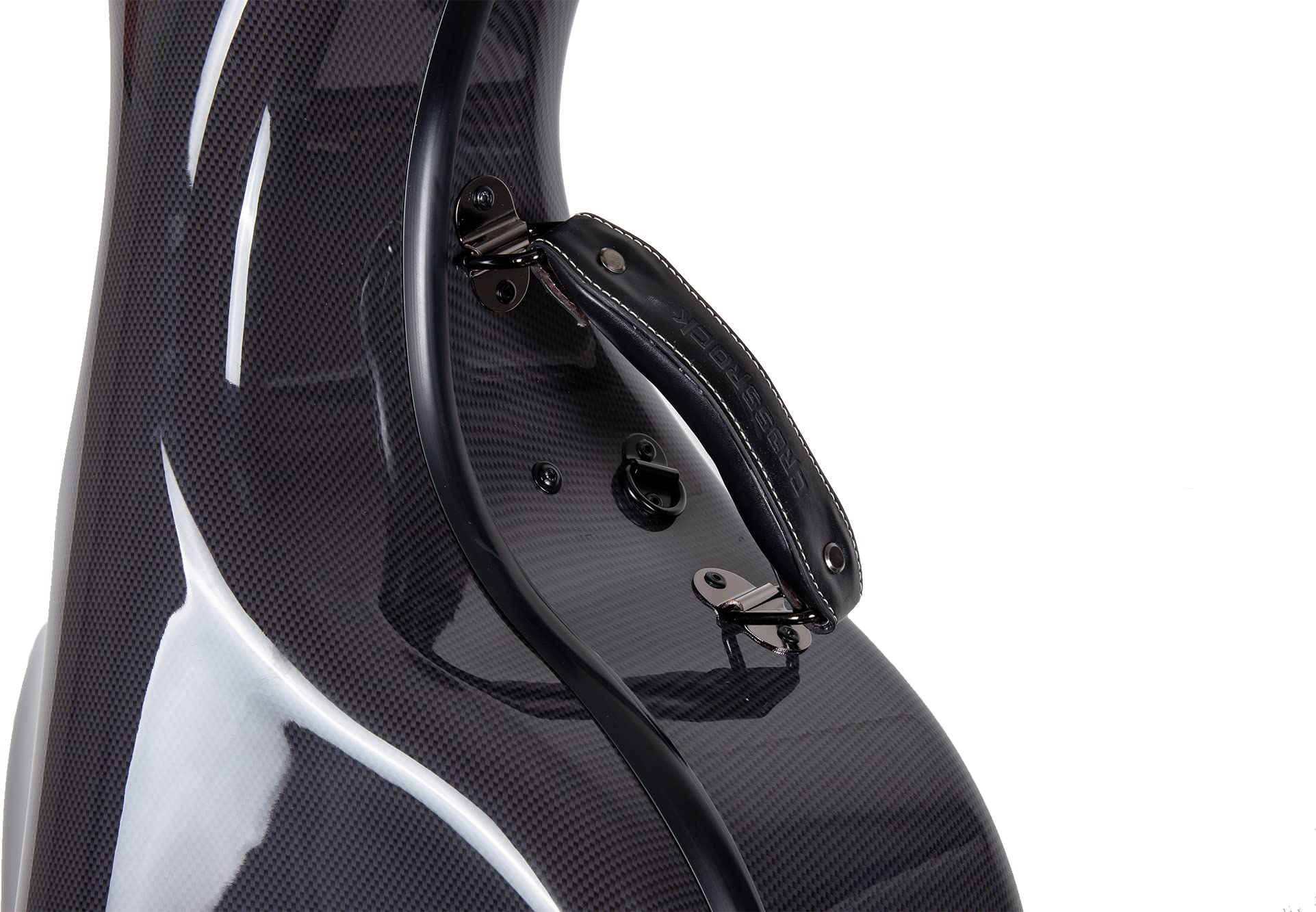 Crossrock Carbon Fiber Case fits for 4/4 Full Size Cello with Removable Shoulder Straps-Black(CRF3020CEFBK)