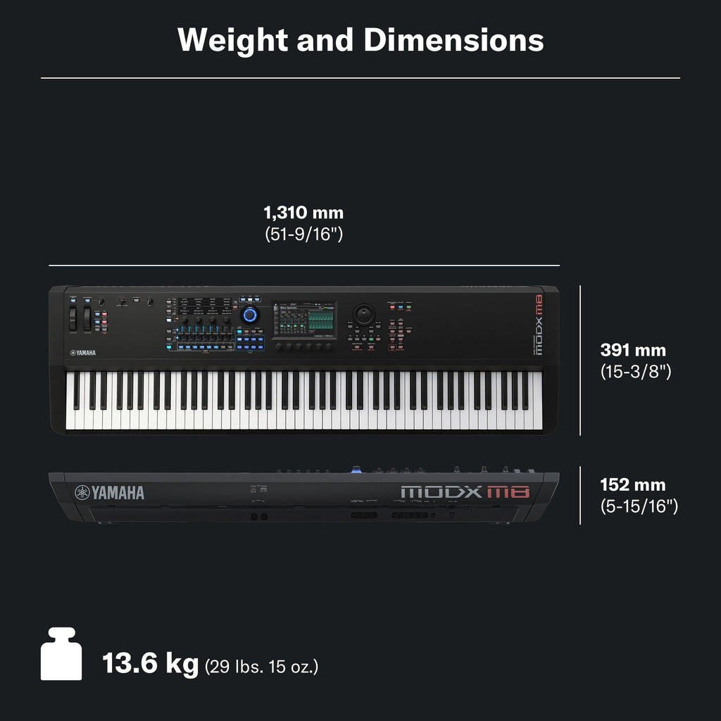 Yamaha 61-Key Music Synthesizer with Improved Keyboard Action, Performance Focused for Next Generation Sound Exploration, Expressive Control and Optimized Workflow MODX M6