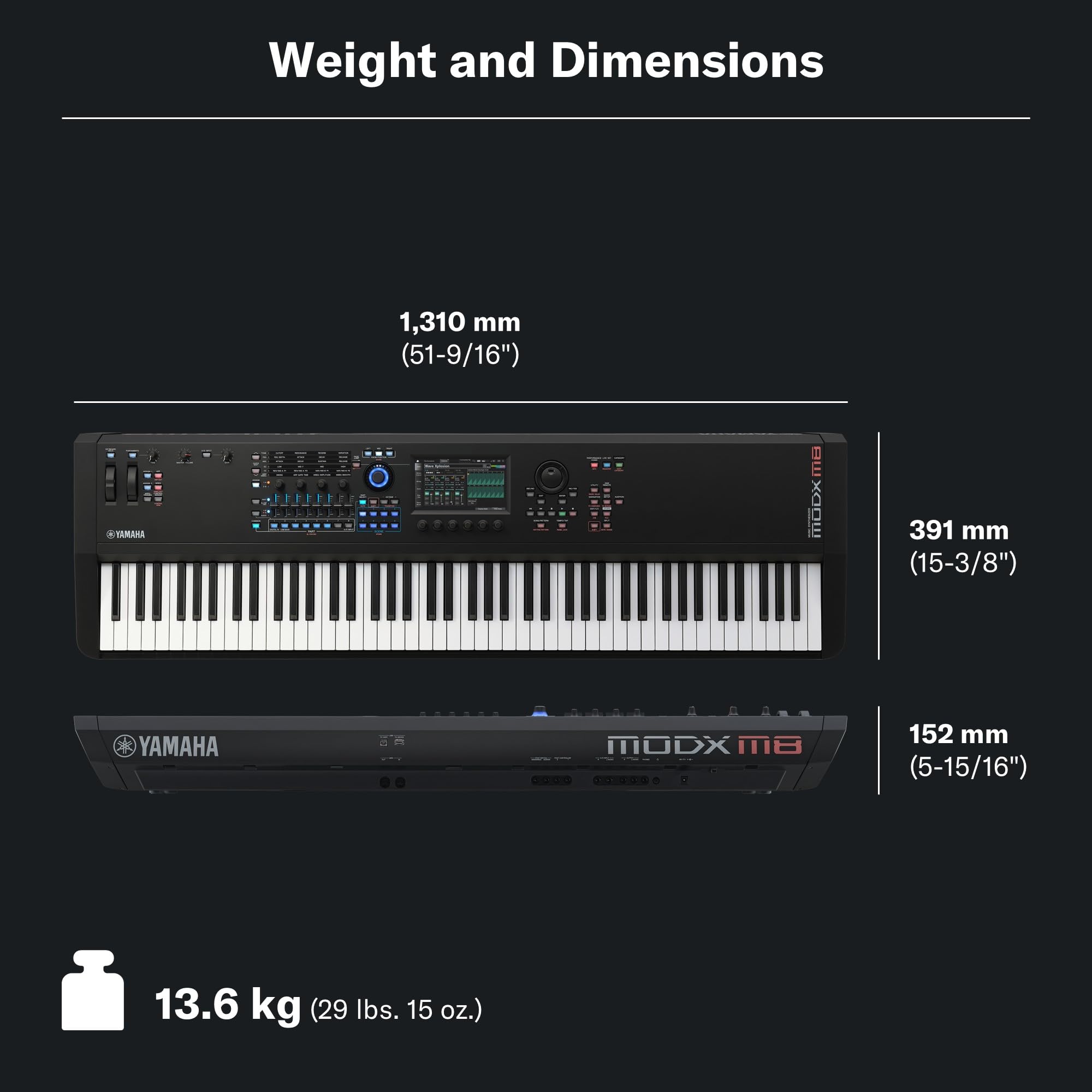 Yamaha 61-Key Music Synthesizer with Improved Keyboard Action, Performance Focused for Next Generation Sound Exploration, Expressive Control and Optimized Workflow MODX M6