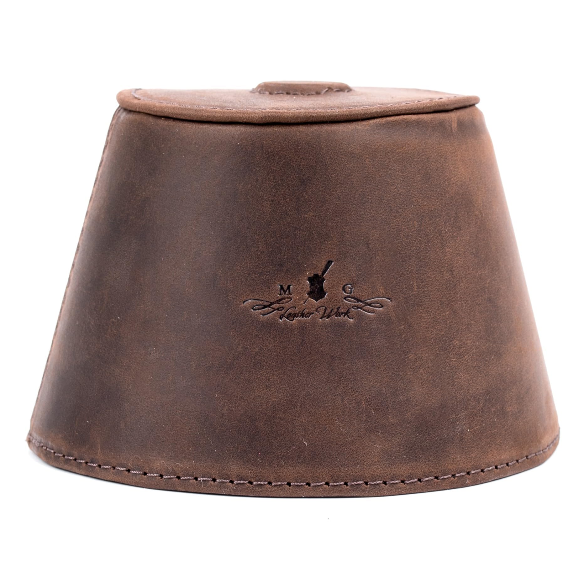 Trombone magnetic mute, lightweight leather mute for jazz and classical trombone players by MG Leather Work (Black)