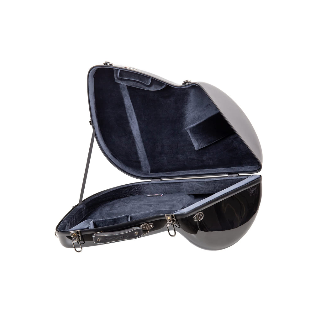 Crossrock Fiberglass Case fits for Trumpet with removable shoulder straps-Black(CRF1020TRBK)