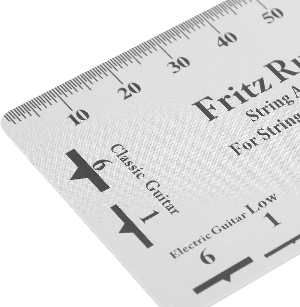 Jiawu Guitar String Action Gauge Ruler for Accurate Measurement, Compact PVC Tool Kit for Bass and Acoustic Guitars, 3.3" X 2.1", Easy to Use