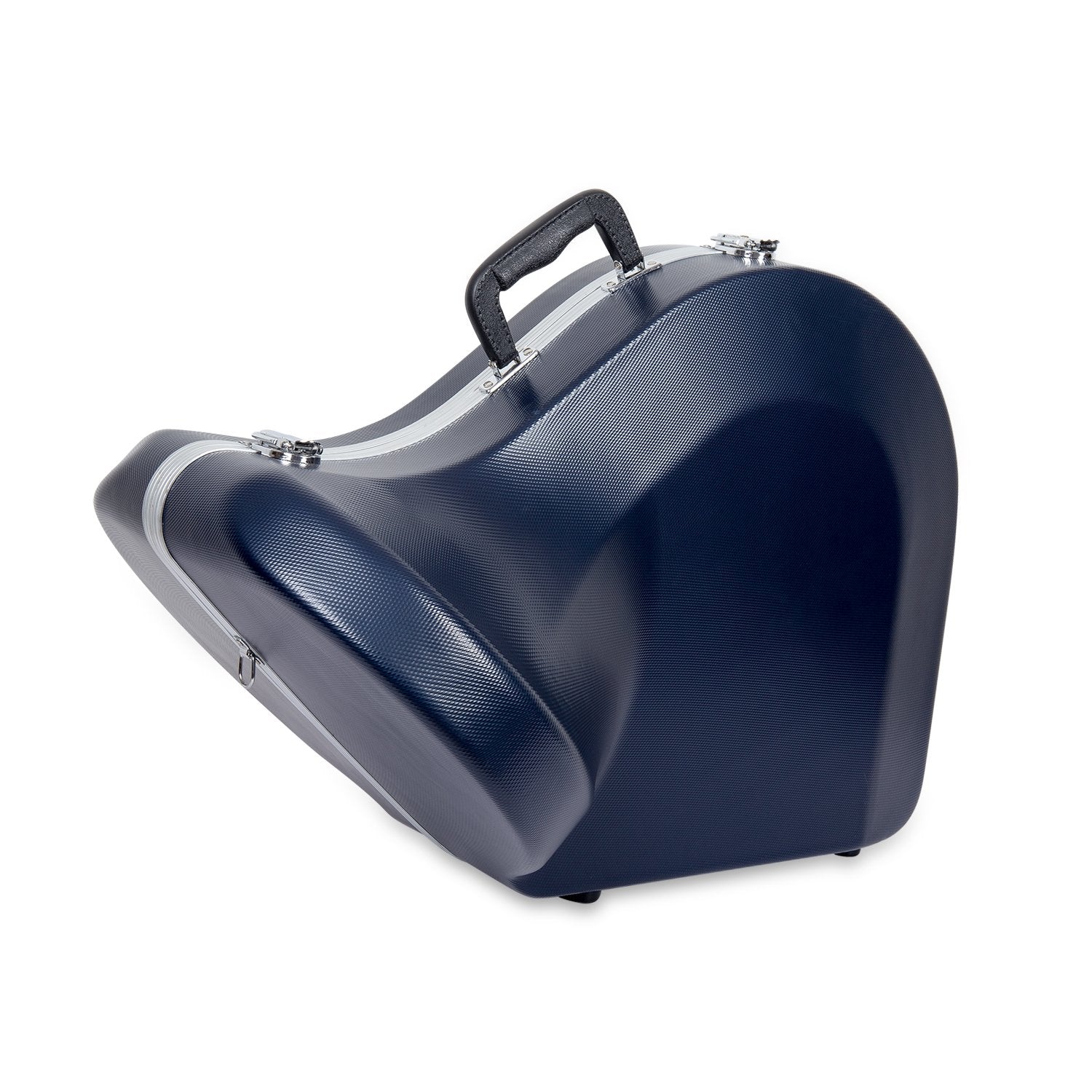 Crossrock ABS Trumpet Case for Bb Horn | Textured Blue Finish with Velvet Interior, Security Lock, Metal Feet & Detachable Strap (CRA862TRBL)