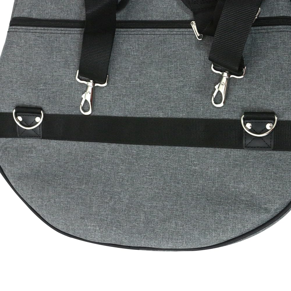 4/4 Cello Case Gig Bag for Classic Electric Cellos Heavy Duty Waterproof with Backpack Straps High Density Foam Padding Velour Lining Bow Rosin Pockets Music Sheet Storage (grey)