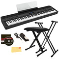 Roland FP-90X 88-Key Digital Piano - White Bundle with KSC-90 Stand, Three Pedal Unit, Bench, Online Lessons, Instructional DVD, and Austin Bazaar Polishing Cloth