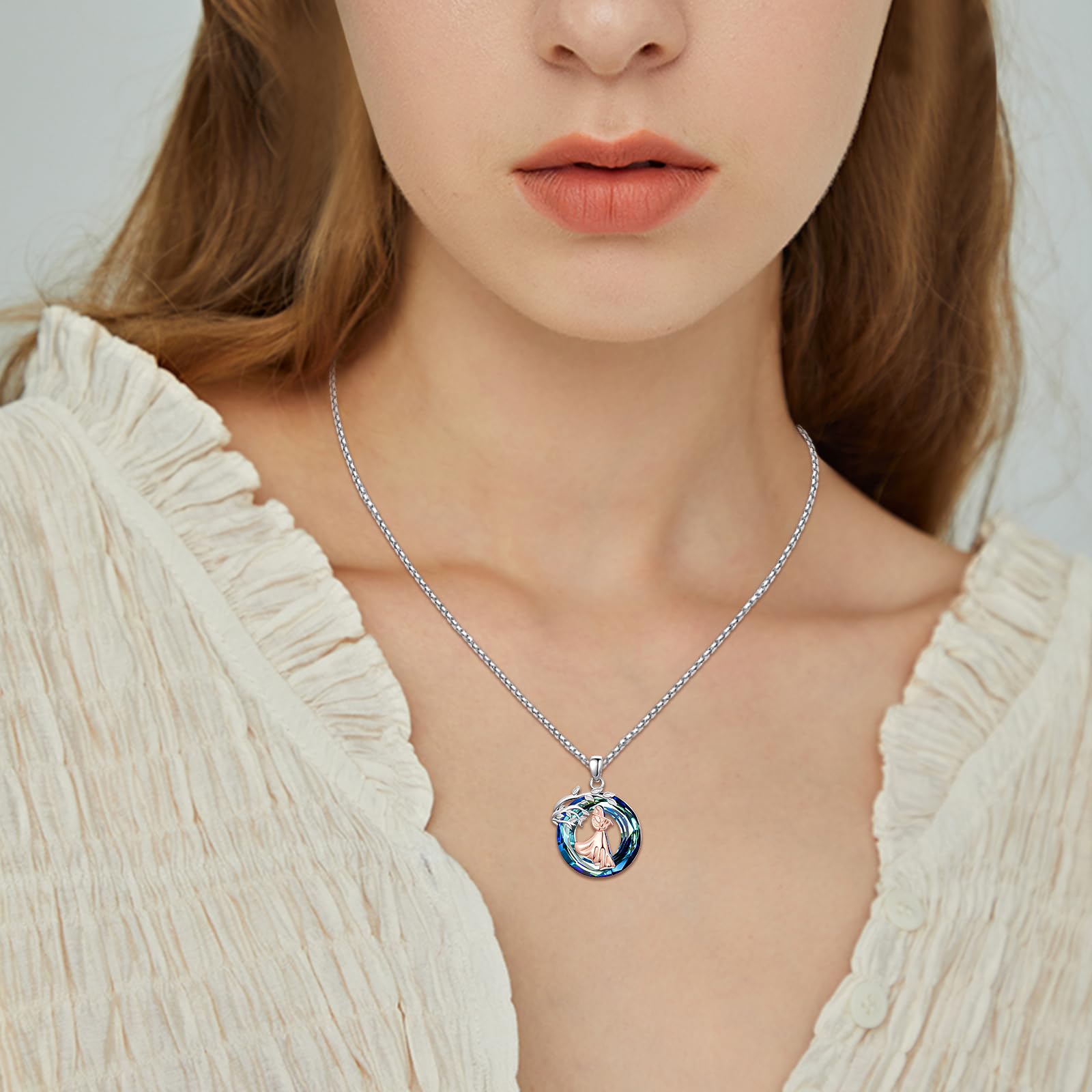 Sport/Music Necklace for Women 925 Sterling Silver Crystal Pendant Tree of Life Jewelry Gifts for Sport Players