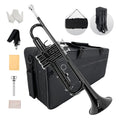 Bb Standard Trumpet Set for Beginners or students trumpet instrument with Carrying Hard Case 7C Mouthpiece Cleaning Cloth Gloves