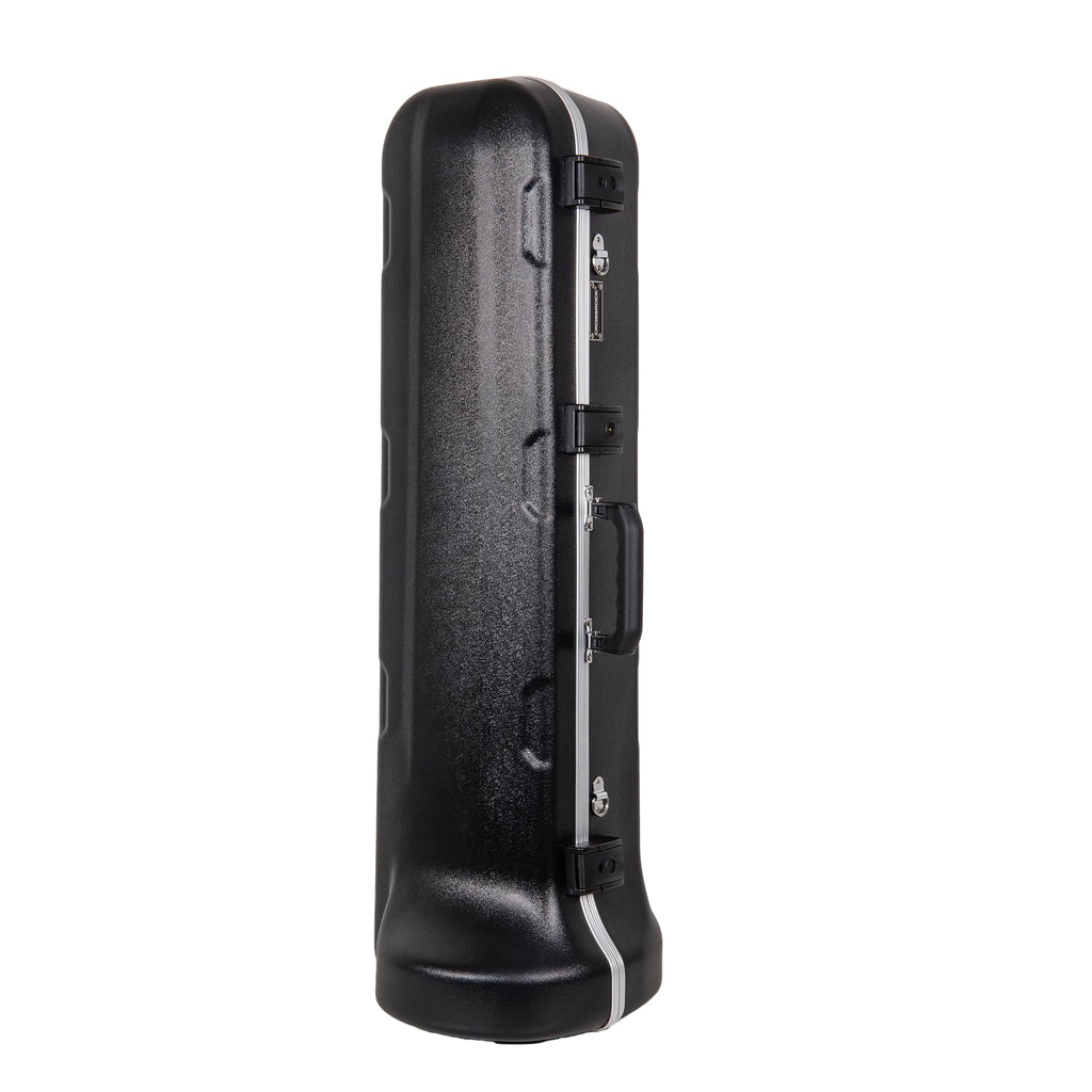 Crossrock Tenor Trombone Flight Case — Fits Bb Tenor with F-Attachment | Shockproof Design, Security Lock, Plush Interior, Single Shoulder Strap & Accessory Compartment (CRA980TBBK)