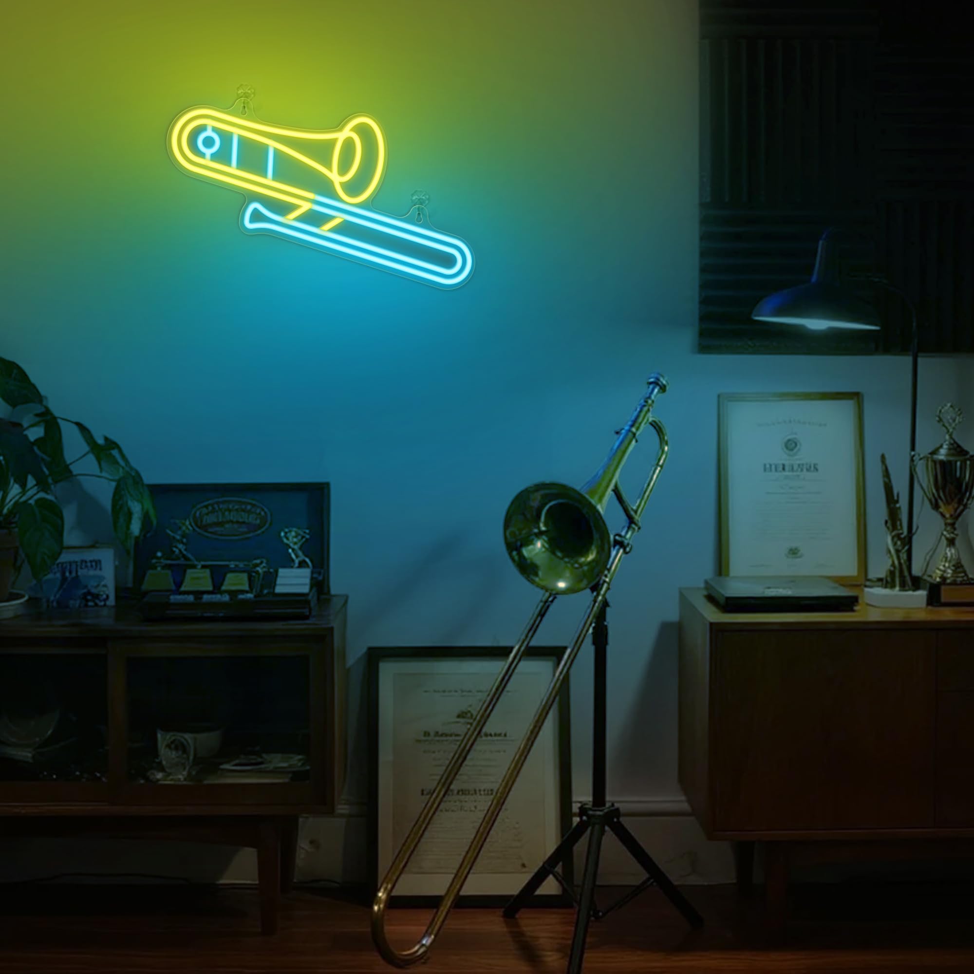 CoolGift Mart Acoustic Guitar Neon Light, Dimmable LED Guitar Neon Wall Sign USB Powered, Decorations for Bedroom Living Room Man Cave Music Studio, Gift for Guitar Players Guitarists Music Lovers