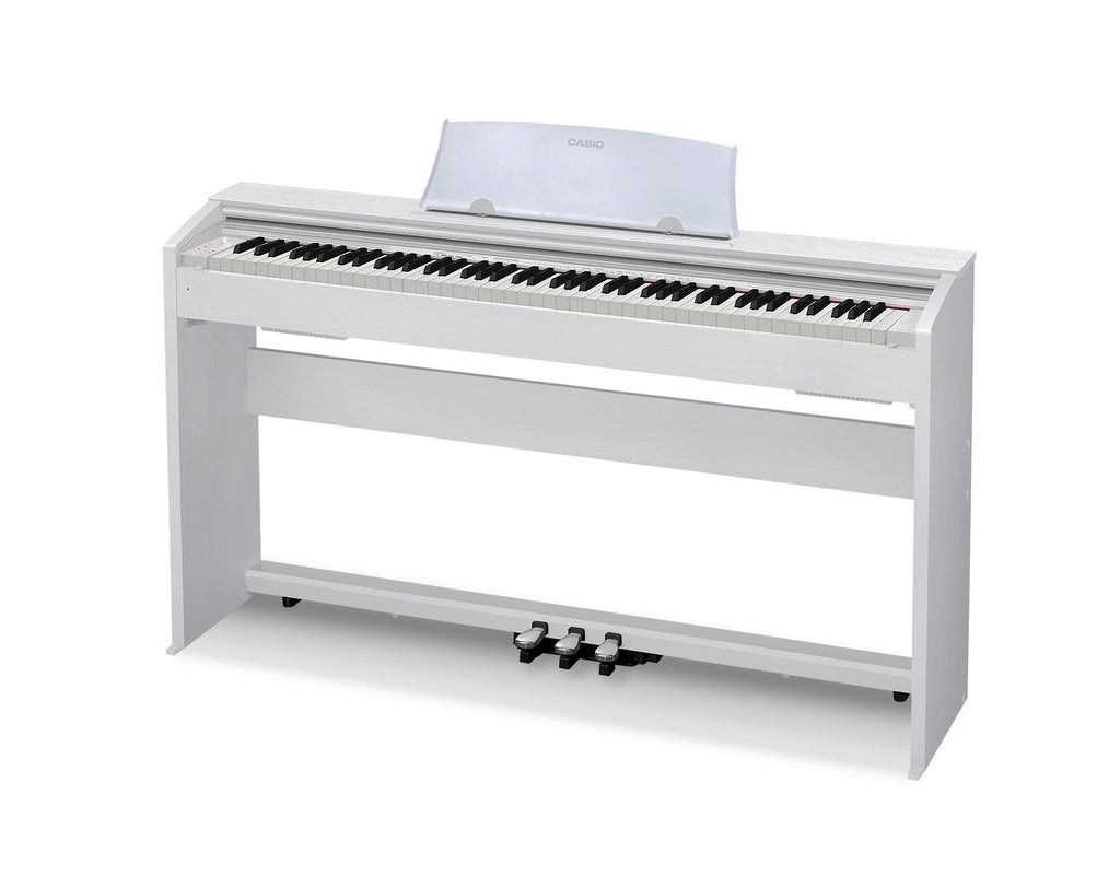 Casio PX-770 Privia Digital Piano - Black Bundle with Furniture Bench, Headphones, Instructional Book, Online Lessons, Instructional DVD, and Austin Bazaar Polishing Cloth
