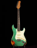 KGD Relic Electric Guitar,Roasted Maple Neck and Rosewood fingerboard,Bone Nut,6-String Relic Guitar,Professional/Full Size/Electric Guitars for Adults (Jasper Green)
