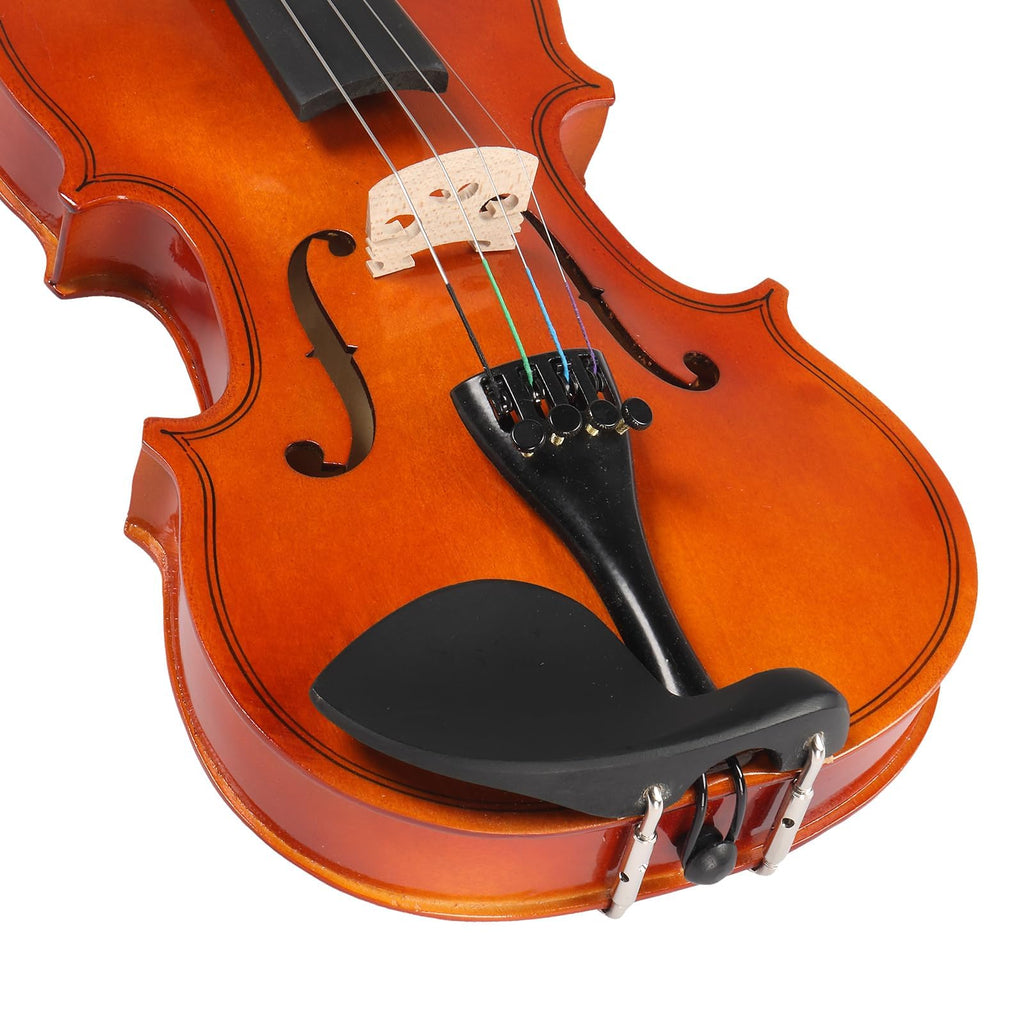 4/4 Full Size Beginner Violin, Acoustic Fiddle Set for Adults, Teens, and Students (Age 12+), with Case, Bow, Bridge, and Rosin (Pink)
