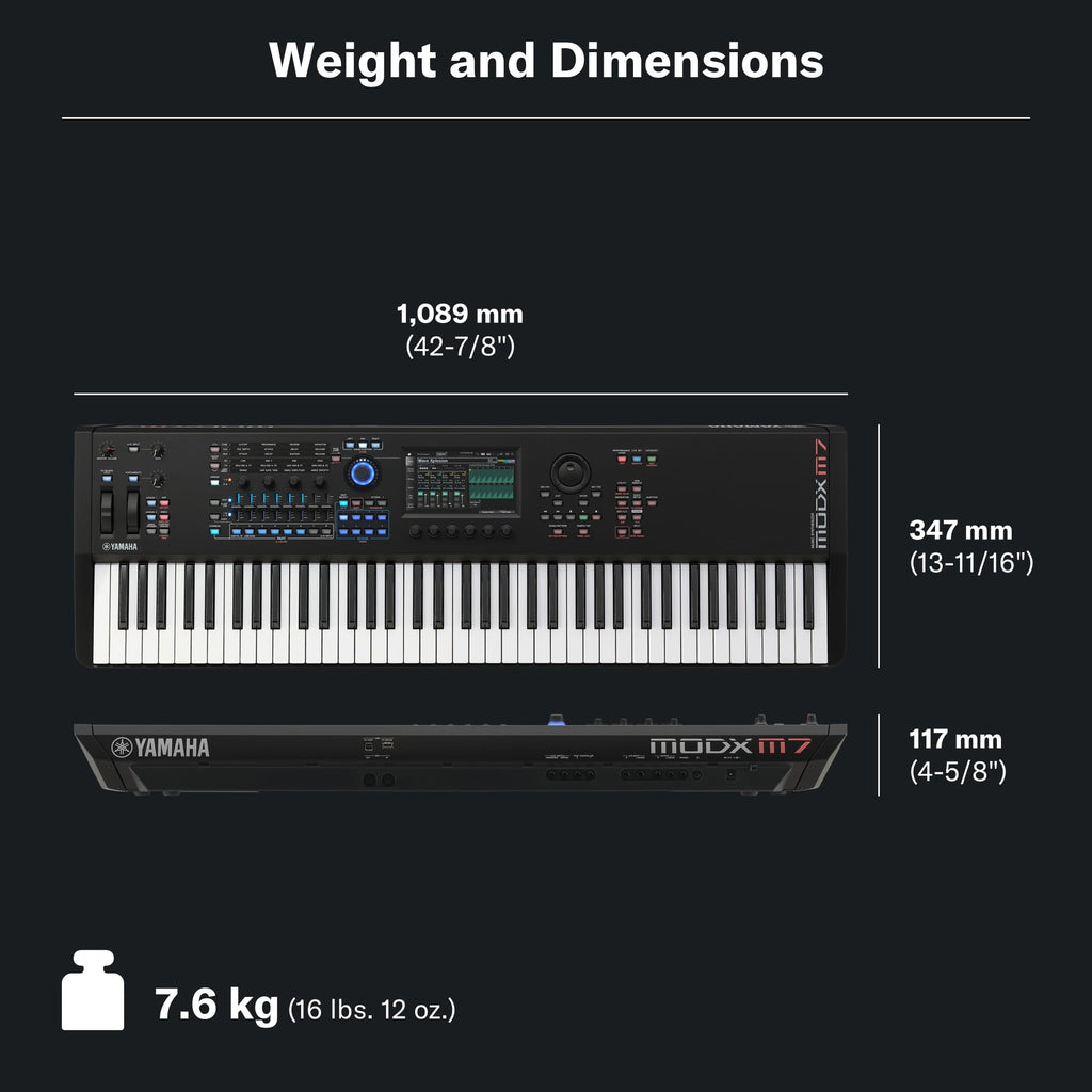 Yamaha 61-Key Music Synthesizer with Improved Keyboard Action, Performance Focused for Next Generation Sound Exploration, Expressive Control and Optimized Workflow MODX M6