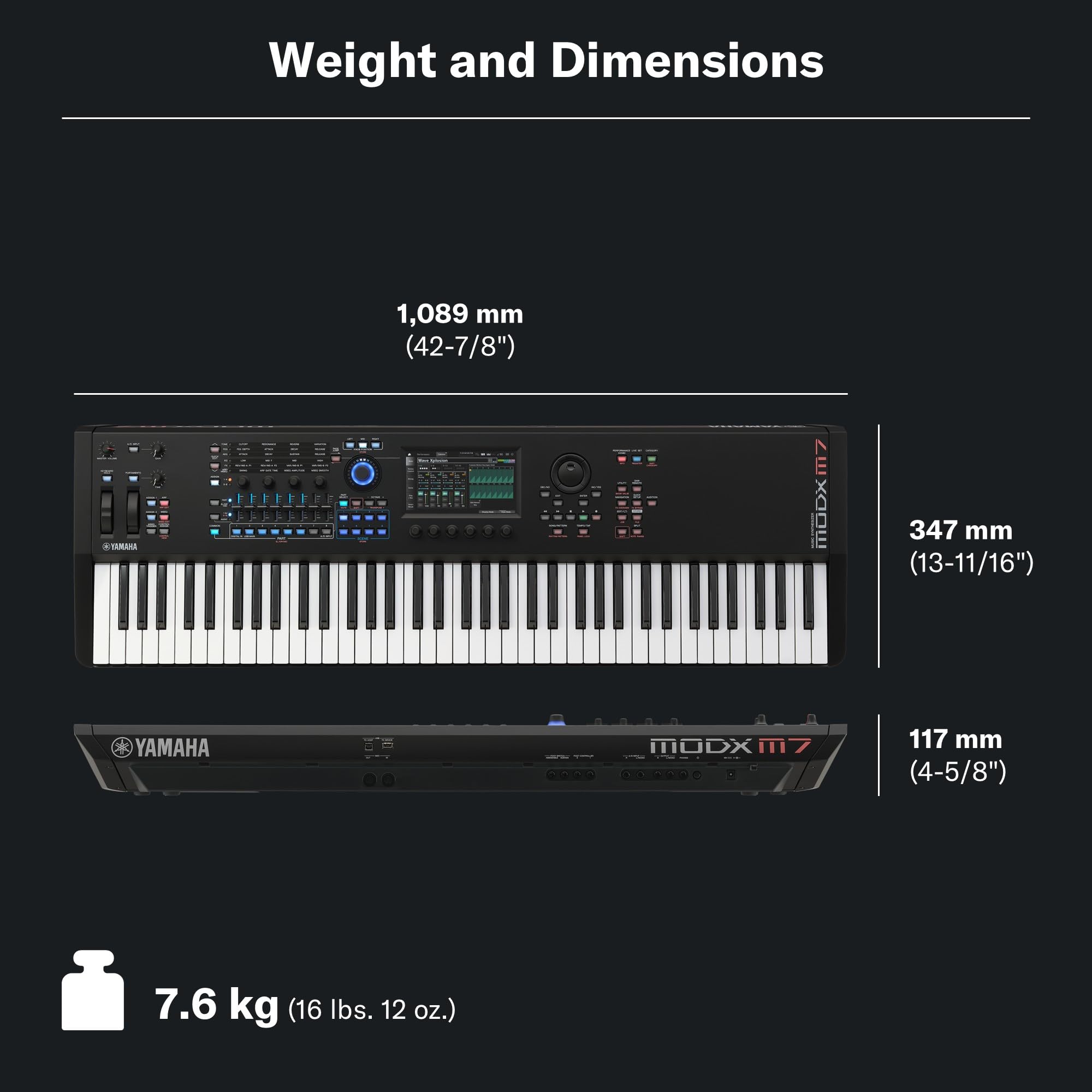 Yamaha 61-Key Music Synthesizer with Improved Keyboard Action, Performance Focused for Next Generation Sound Exploration, Expressive Control and Optimized Workflow MODX M6
