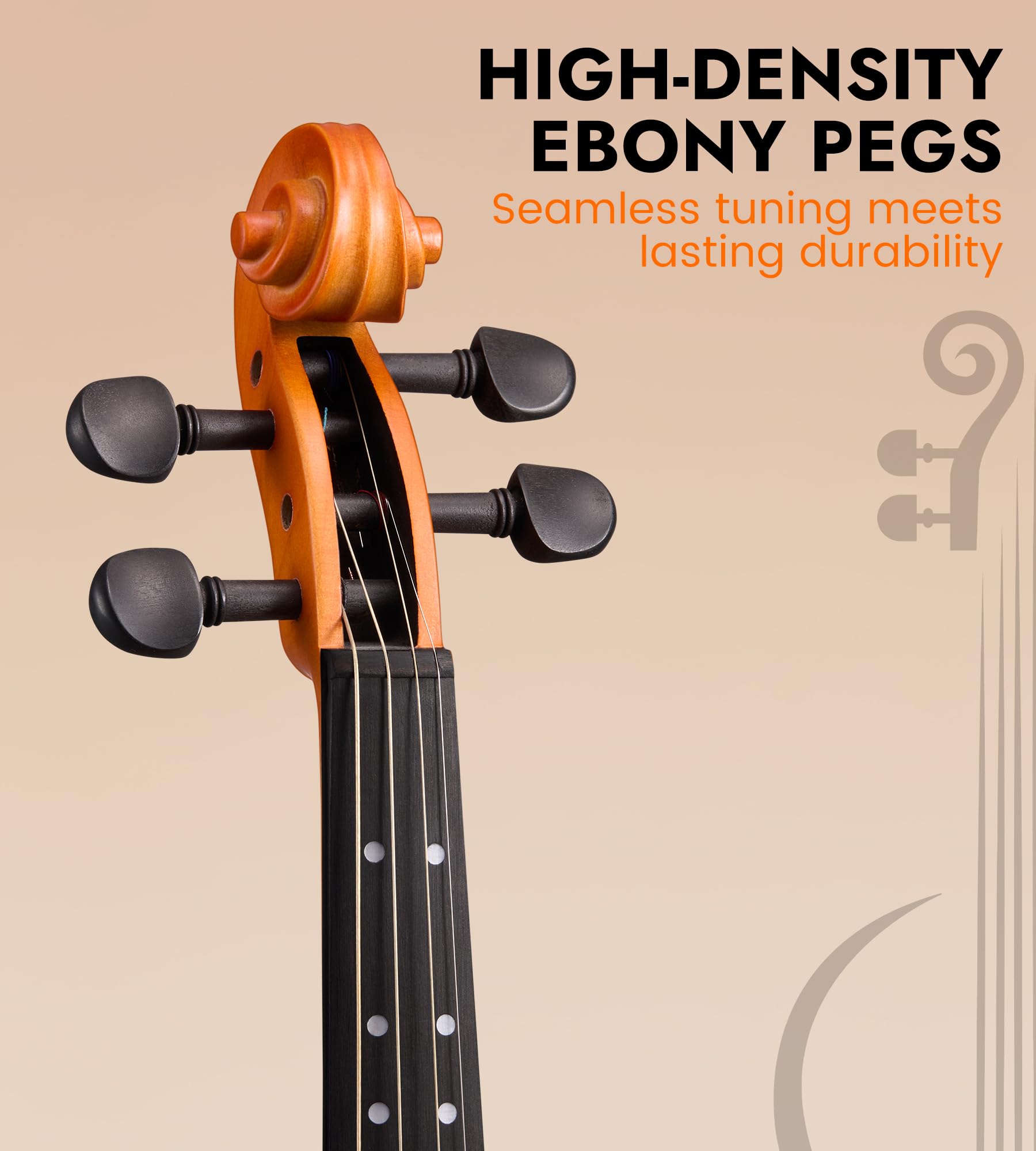 Tostar Acoustic Violin Full Size 4/4 Violin Set Starter Kit with Carrying Case, Violin Bow, Bridge, Rosin, Shoulder Rest, Stickers, Instruction Extra Strings for Beginner Retro Matte