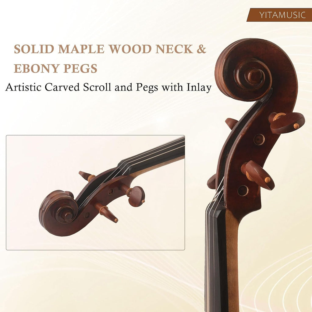 MV5,Gua style!Slender body & F-hole Dark oil antique VR Handcrafted,4/4 size violin Strong deep solo performance. For advanced or Above Players free case,bow & wooden shoulder rest