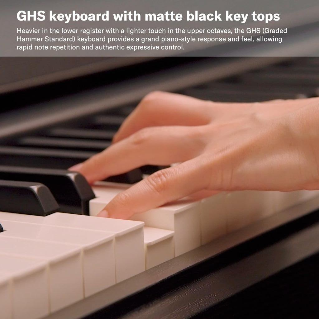 Yamaha Arius Series 88-Key Weighted Action Upright Digital Piano for Beginner and Intermediate Players, Dynamic Response, Grand Piano Sound, 3-pedal Unit, Bench Included, Rosewood YDP105R