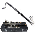 Professional Bass Clarinet Low C Bb Key Clarinet with Case Nickel Plated keys Advance Easy blowing (Low C)