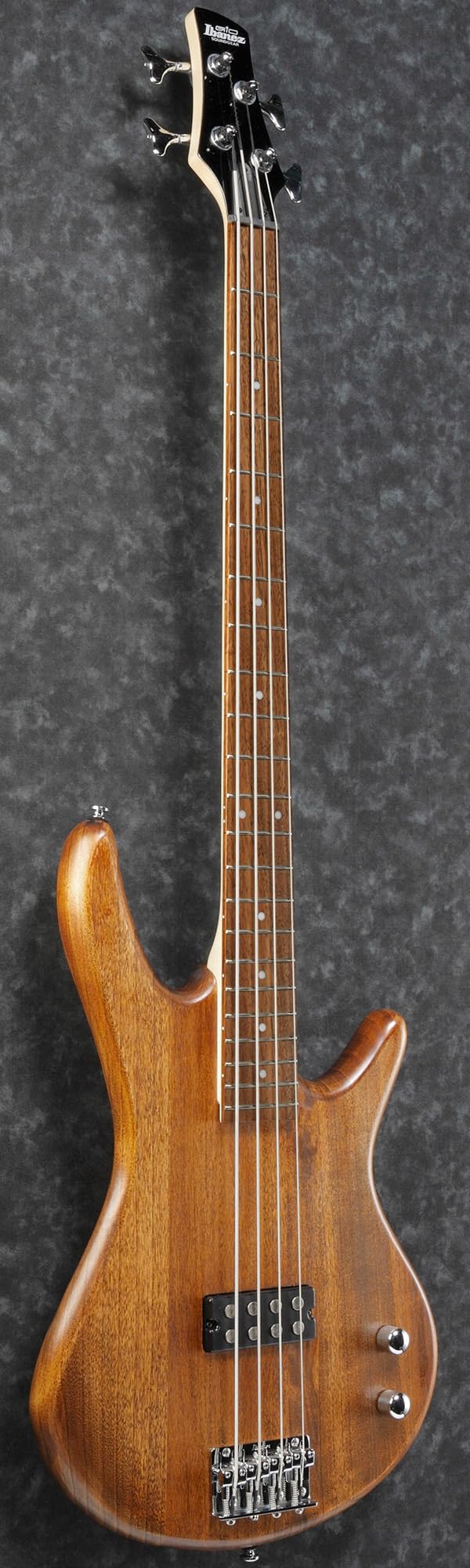 Ibanez GSR205B SR Gio 5-String Bass Guitar - Walnut Flat Bundle with Gig Bag, Tuner, Strap, Cable, Austin Bazaar Instructional DVD, and Polishing Cloth