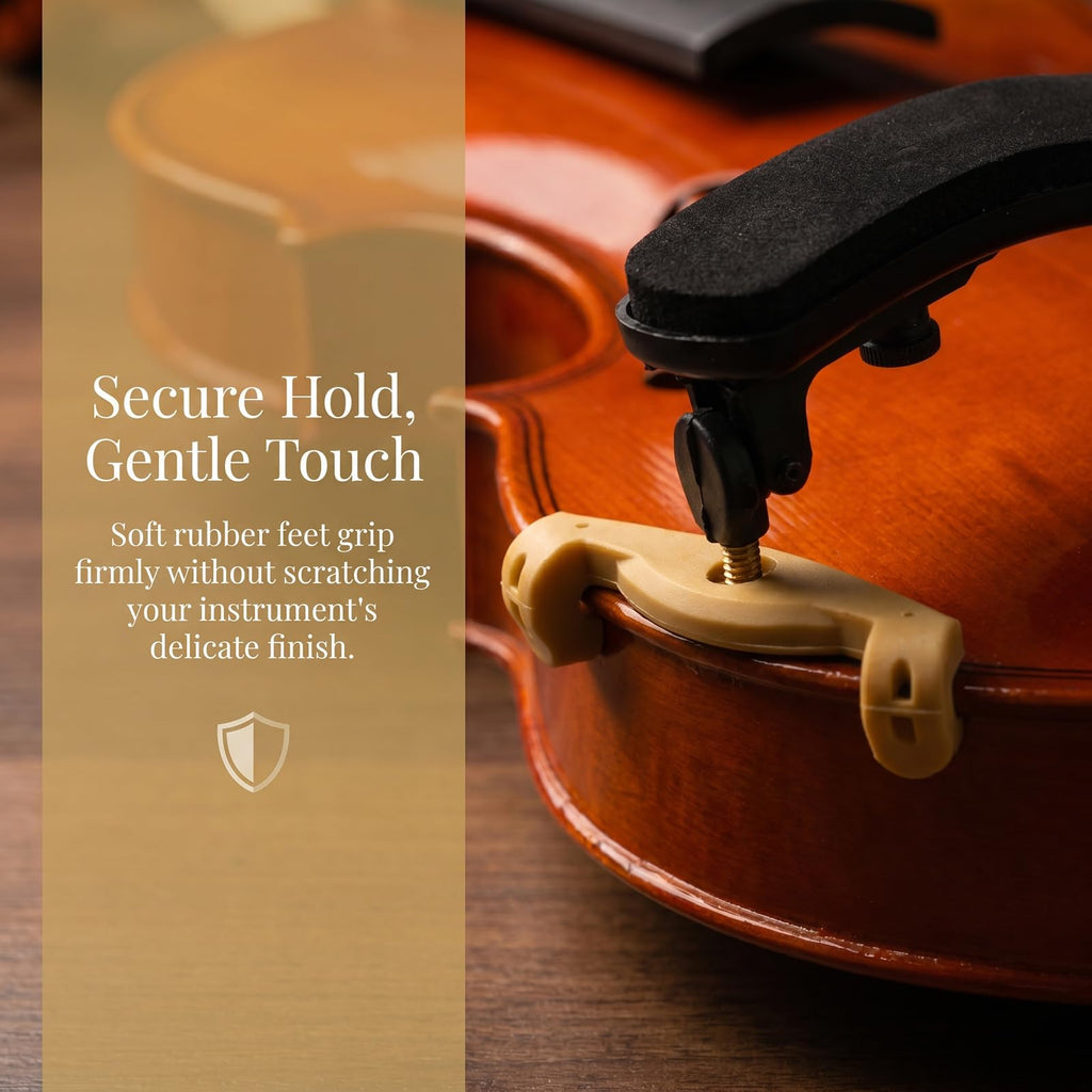 Violin Shoulder Rest 4/4 3/4 Size, Adjustable Collapsible Shoulder Rest for Violin, Ergonomic Violin Accessories for Beginners & Professionals (Classic 3/4-4/4)