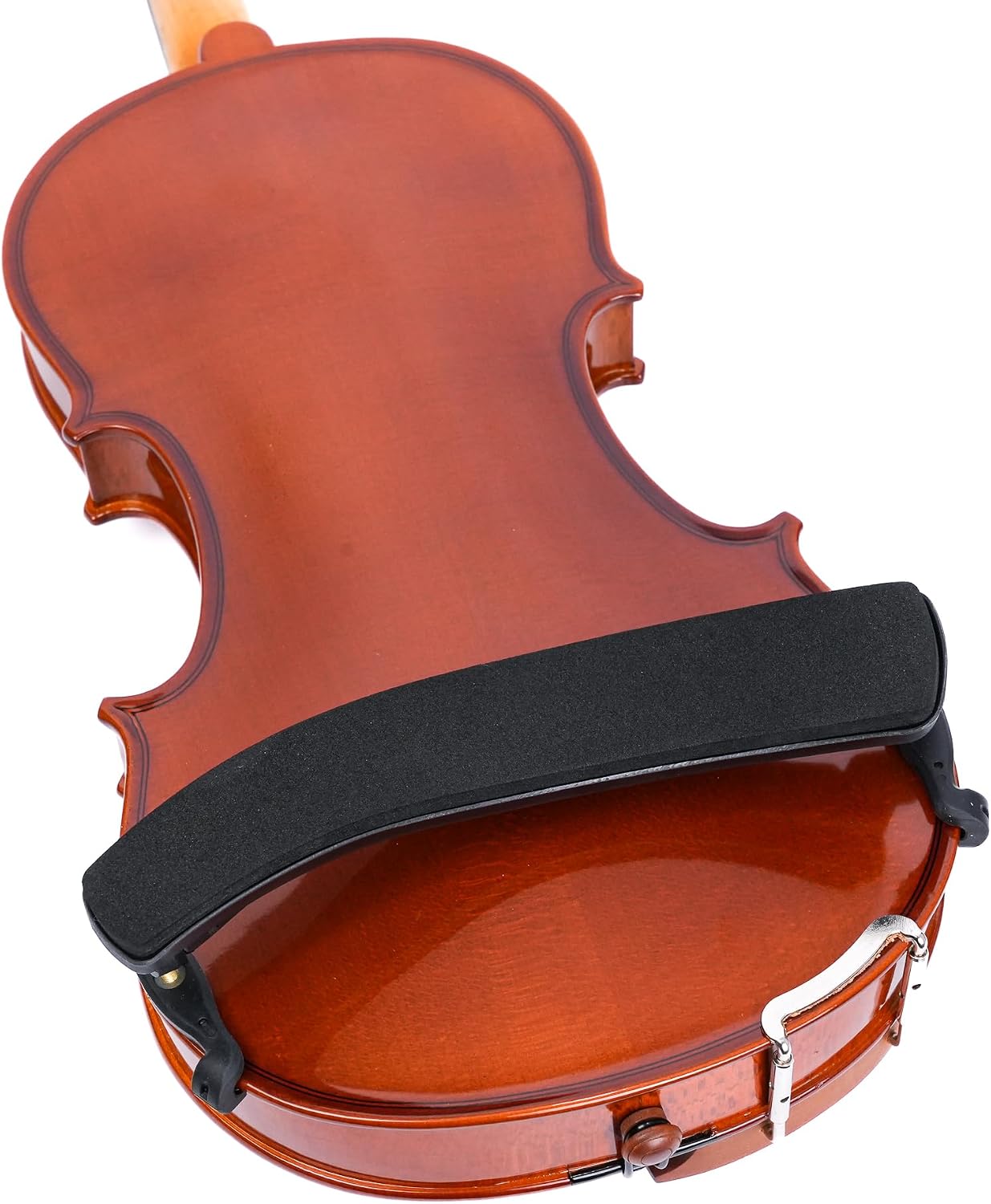 Violin Shoulder Rest, Black, for 4/4-3/4 Size Violins, Adjustable Height and Angle