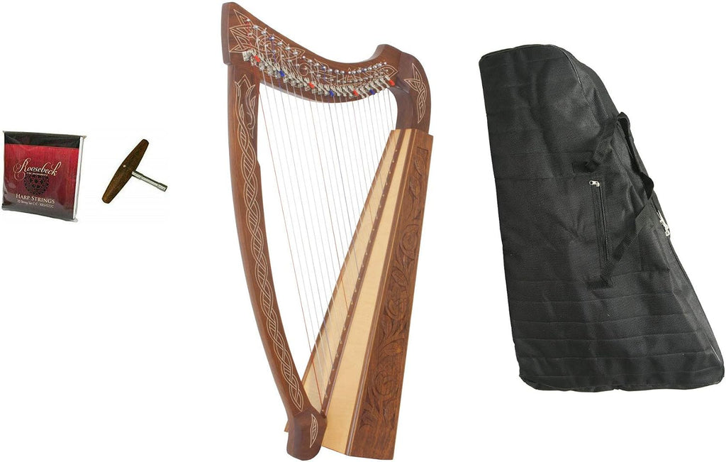 Roosebeck 22-String Heather Harp w/Full Chelby Levers + Nylon Gig Bag