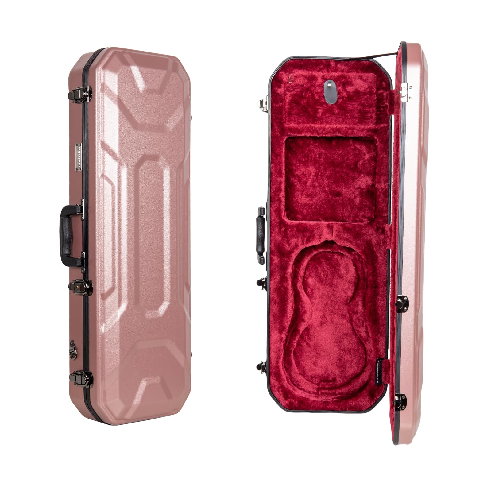 Crossrock 4/4 Violin Case with Carbon Pattern | Lightweight PC Shell, Plush Interior, Backpack Straps – Stylish & Protective for Daily Practice