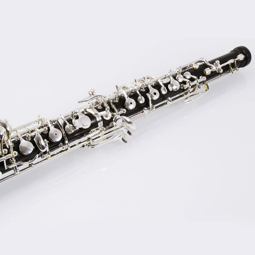 Rochix Oboe Professional Performance Level RHG13 Redwood Body Gold Plated Semi Automatic C Tone with 2 Reeds,1 Cleaning Cloth,1 Oboe Swab,1 Thumb Rest,1 Case and More