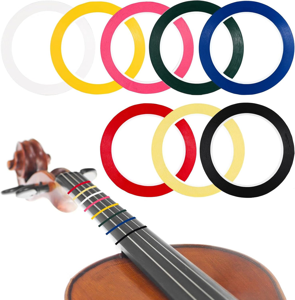 Violin Tape Fingerboard,8 Rolls Violin Finger Guide Stickers,216FT Cello Fingering Tape for Beginners Fretboard Note Positions