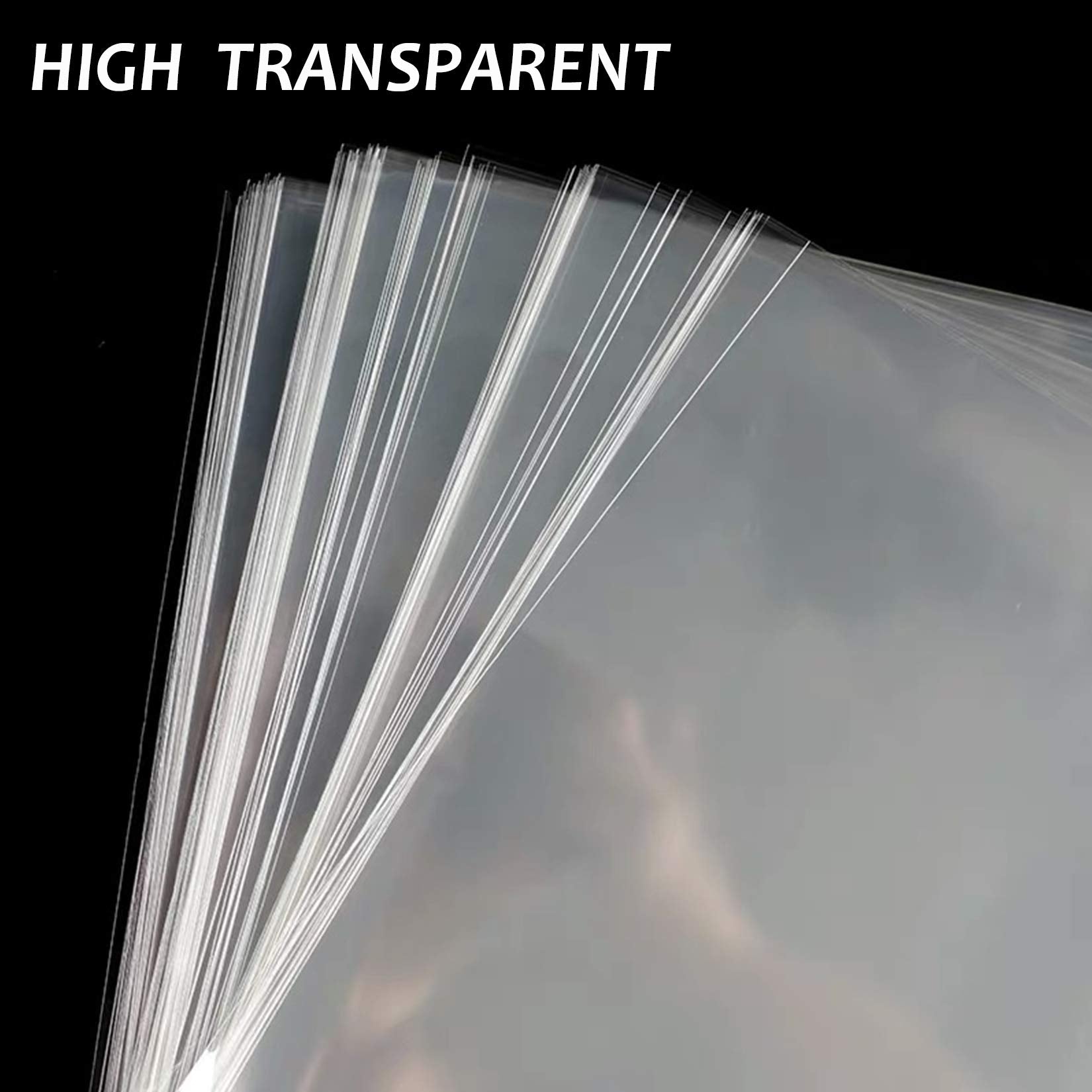 Morepack Large Cello/Cellophane Bags,30x 40 Inches Clear Basket Bags OPP Plastic Cellophane Wrap for Gift Baskets Packaging 20 Pieces (No Bow or Ribbon Included)
