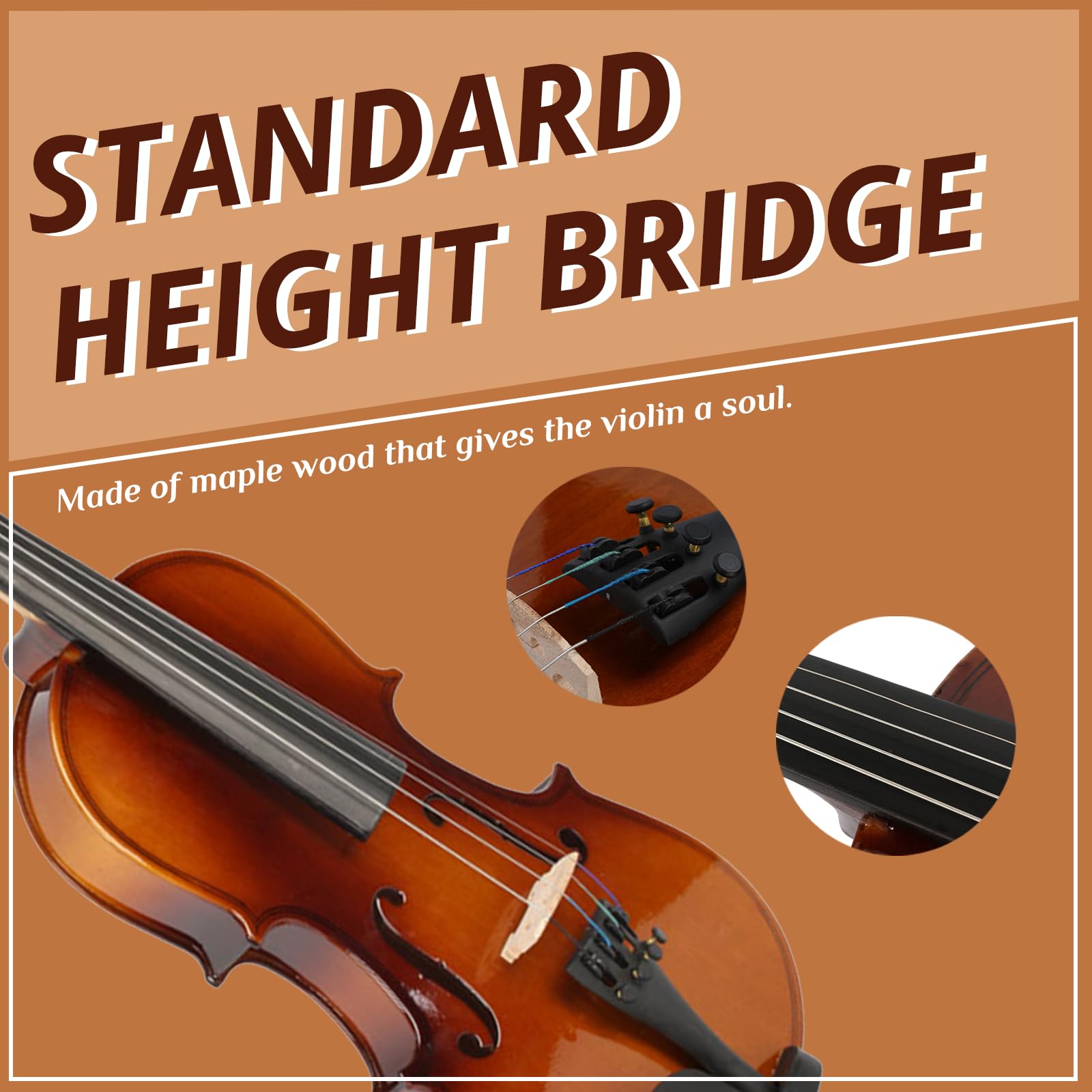 Ktaxon 1/4 Violin for Beginners, Fiddle for Students and Enthusiasts, Acoustic Violin Kit with Case, Bow, Rosin & Manual