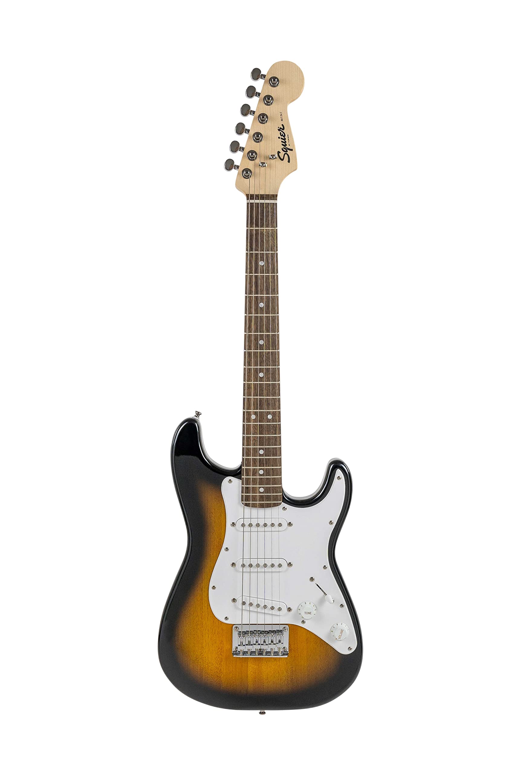 Squier Mini Stratocaster Electric Guitar, with 2-Year Warranty, Black, Laurel Fingerboard