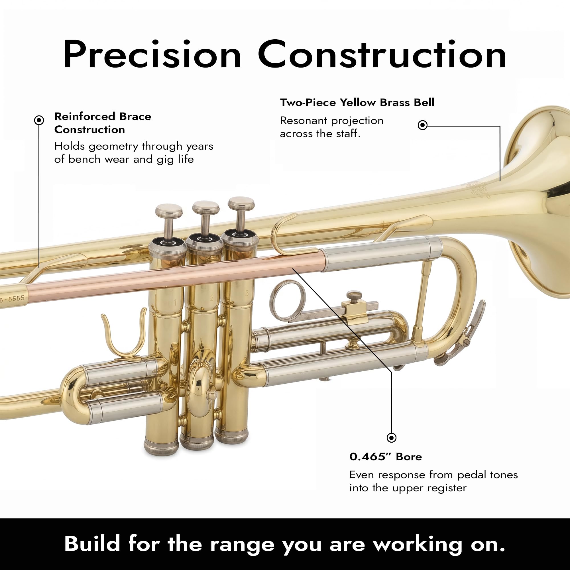 Jean Paul USA Trumpet - Standard, Brass (TR-430)
