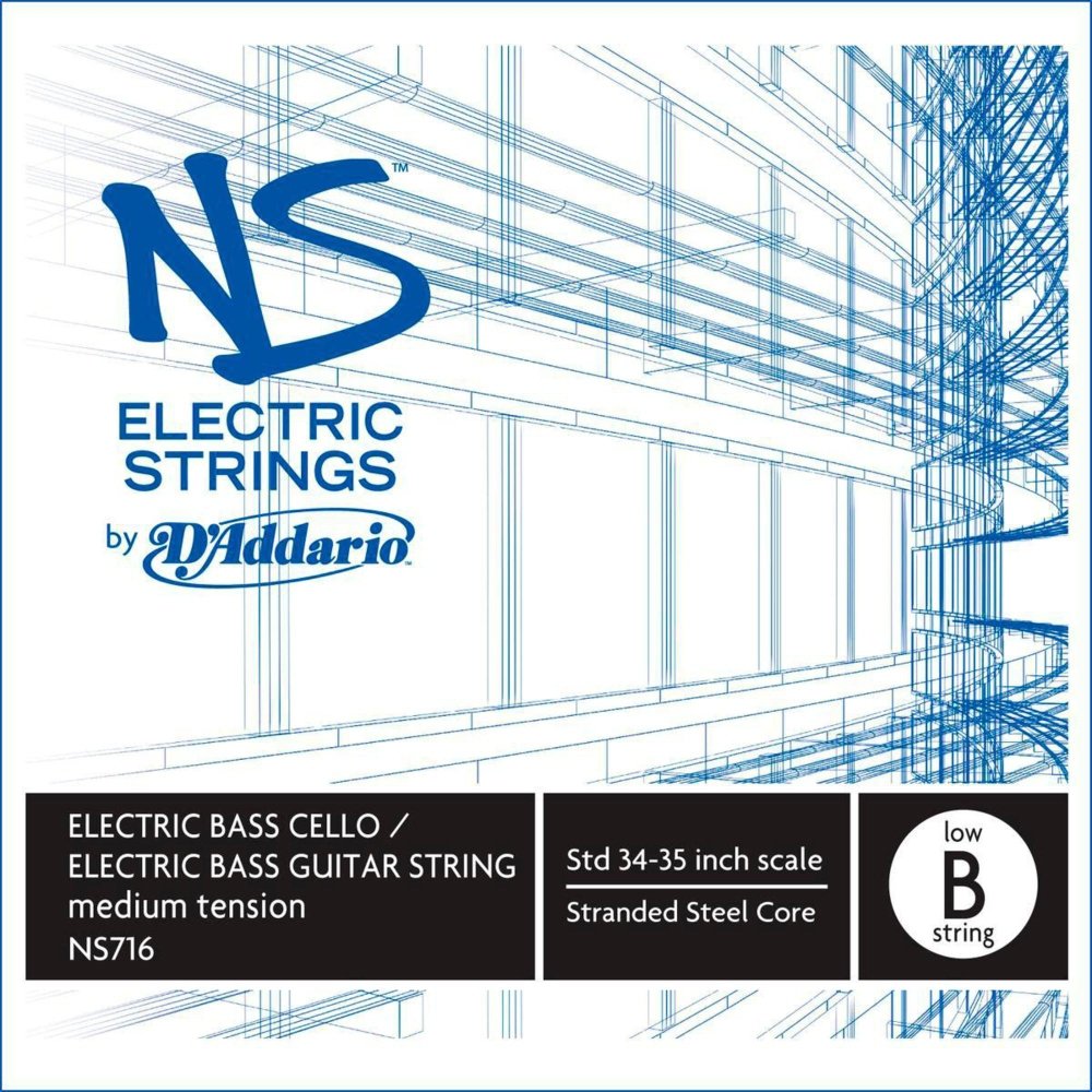 D'Addario NS Electric Bass/Cello String Set, 4/4 Scale, Medium Tension