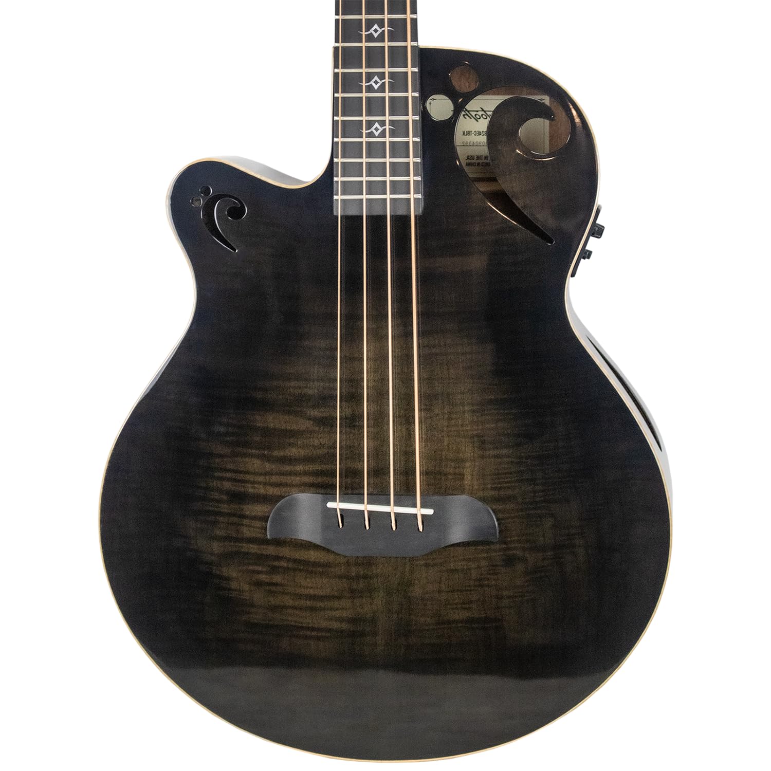 Sawtooth Rudy Sarzo Signature Acoustic-Electric Bass Guitar (Black., Left-Handed)