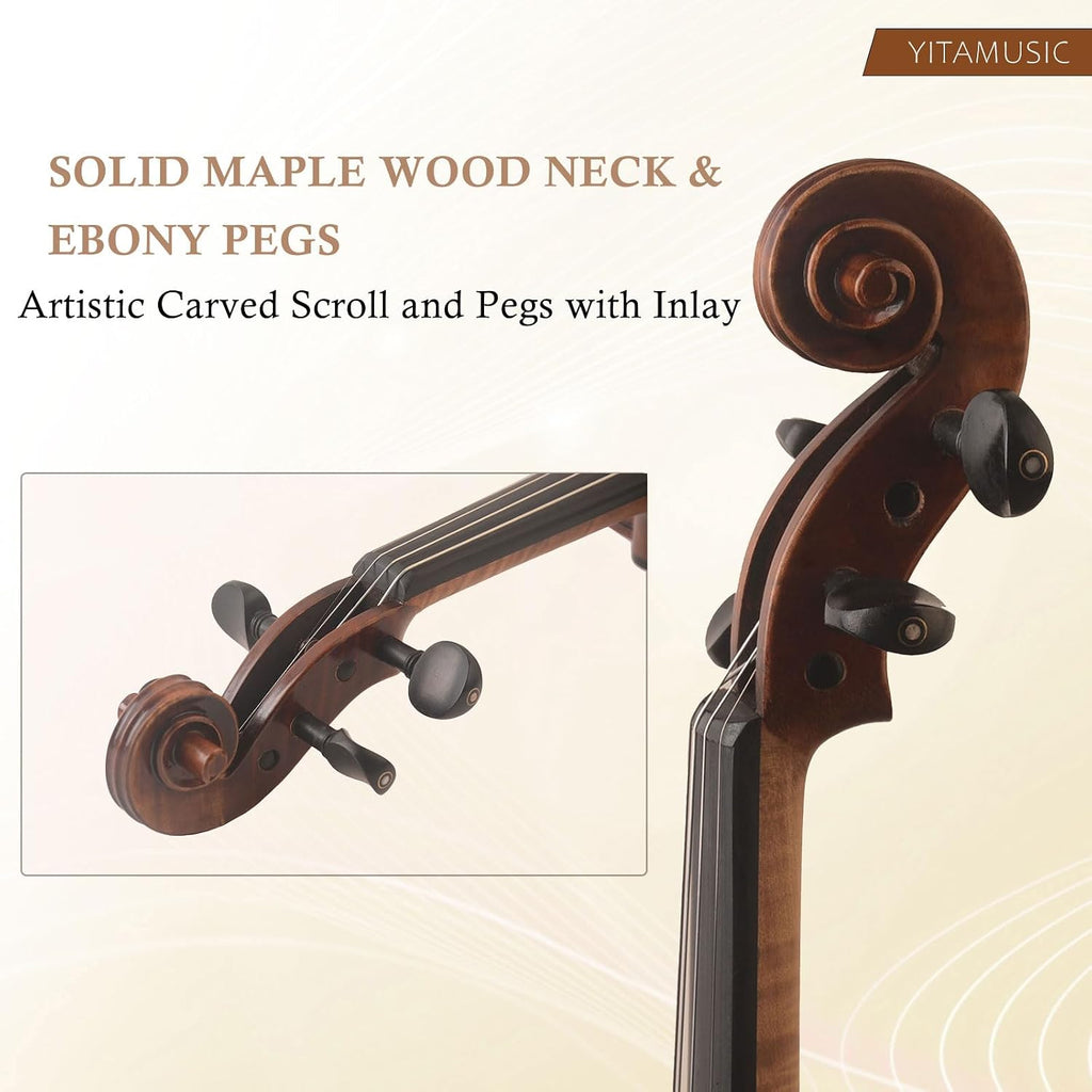 MV7000 Gua 1741 "Vieuxtemps" Copy 4/4 Full size Handmade violin,One piece back!Skillfull oil antique varnish !Professional with Oblong case,shoulder Rest&Bow