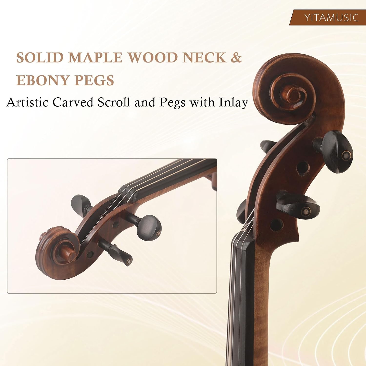 MV7000 Gua 1741 "Vieuxtemps" Copy 4/4 Full size Handmade violin,One piece back!Skillfull oil antique varnish !Professional with Oblong case,shoulder Rest&Bow