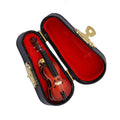 Cello Pin Miniature Musical Instrument Brooch with Red Velvet Lined Case Musical Christmas Gift