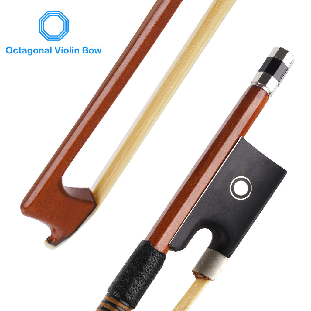 Vangoa Electric Violin Full Size 4/4, Black Silent Electric Violin, Solid Wood Metallic Electric Fiddle with Ebony Fittings, Beginner Kit for Adults Teens