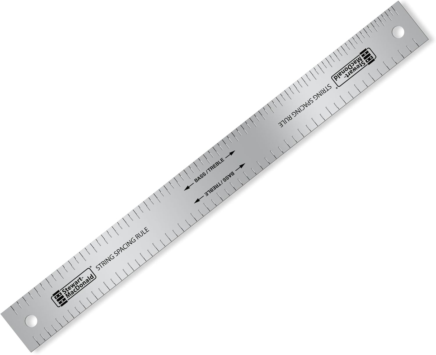 StewMac String Spacing Rule, Laser-Etched Stainless Steel | Proportional String Spacing Tool for Nut Slotting and Bridge Layout on Guitar and Bass, Professional Luthier Tool