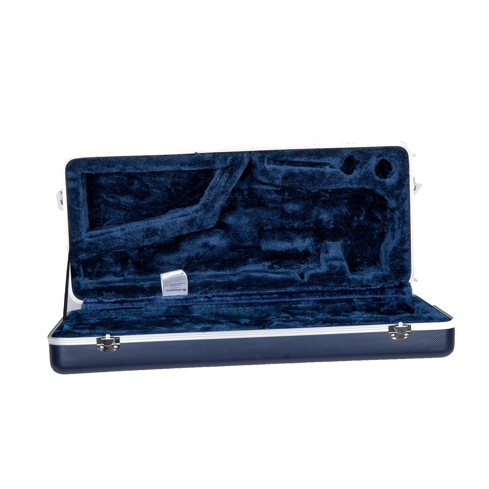 Crossrock ABS Trumpet Case for Bb Horn | Textured Blue Finish with Velvet Interior, Security Lock, Metal Feet & Detachable Strap (CRA862TRBL)