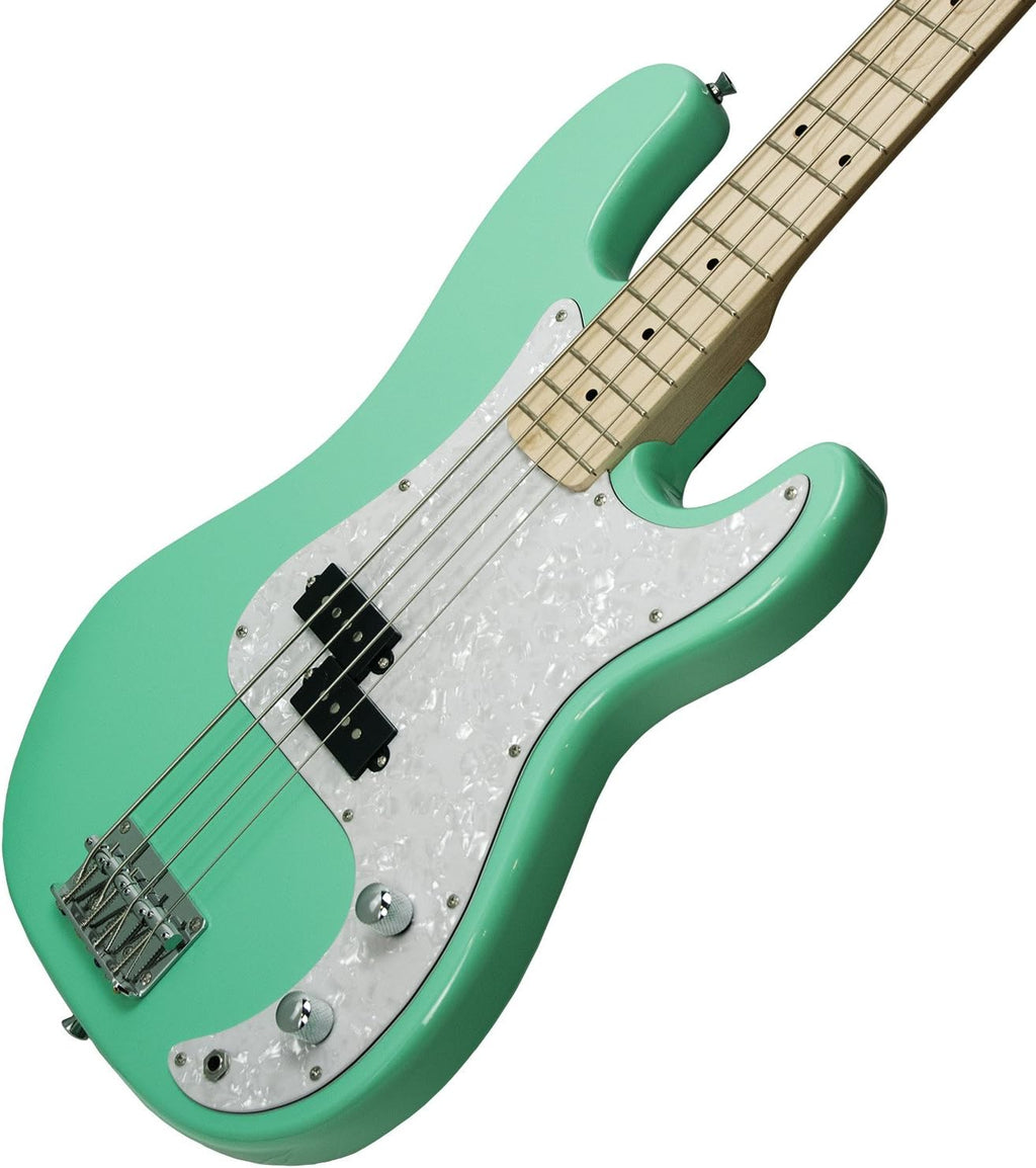Sawtooth EP Series Electric Bass Guitar, Surf Green w/Pearl Pickguard