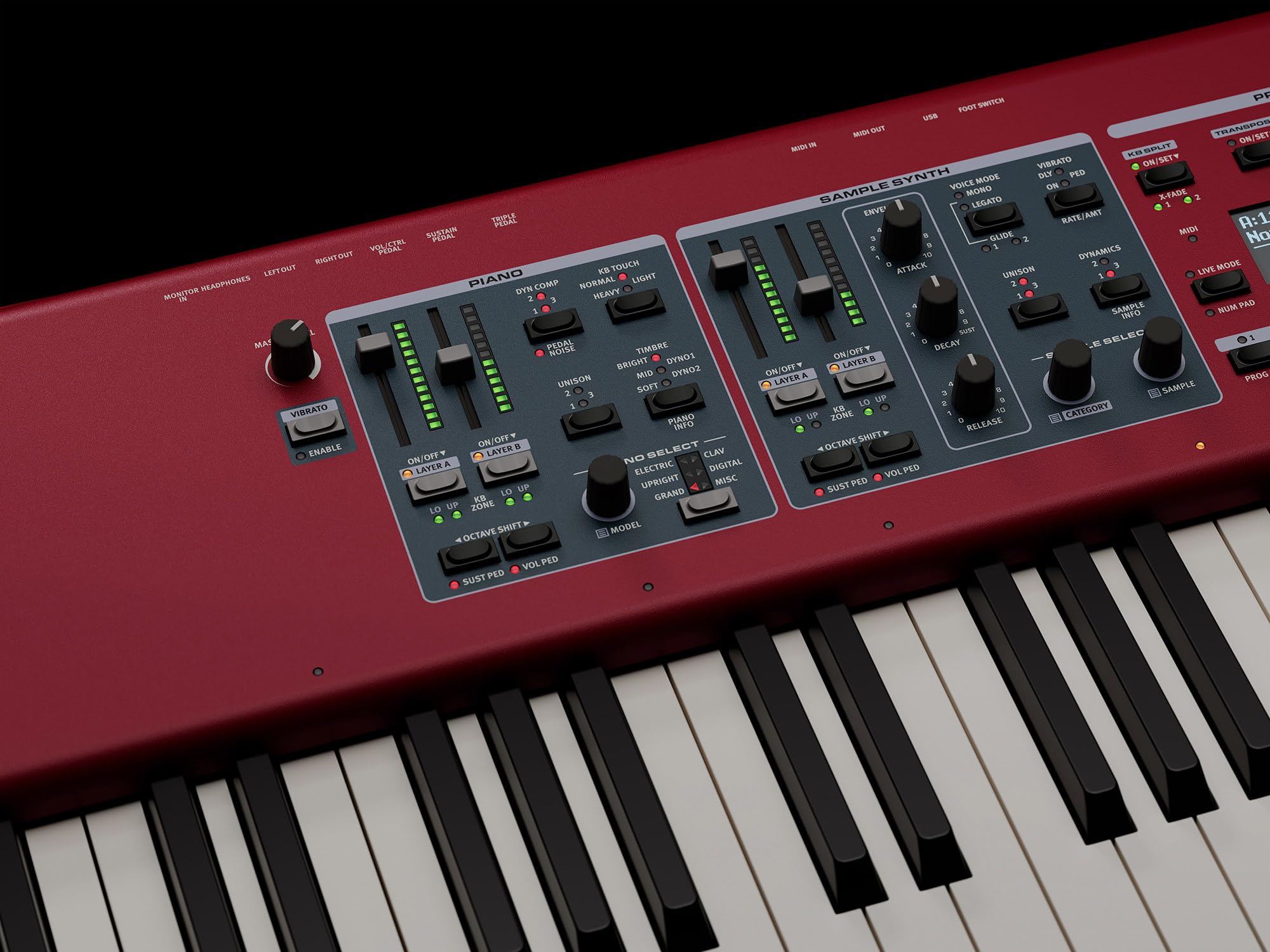 Nord Stage 4 88-Key Digital Piano Bundle with Adjustable Stand, Bench, Sustain Pedal, Headphones, Instrument Cable, and Austin Bazaar Polishing Cloth