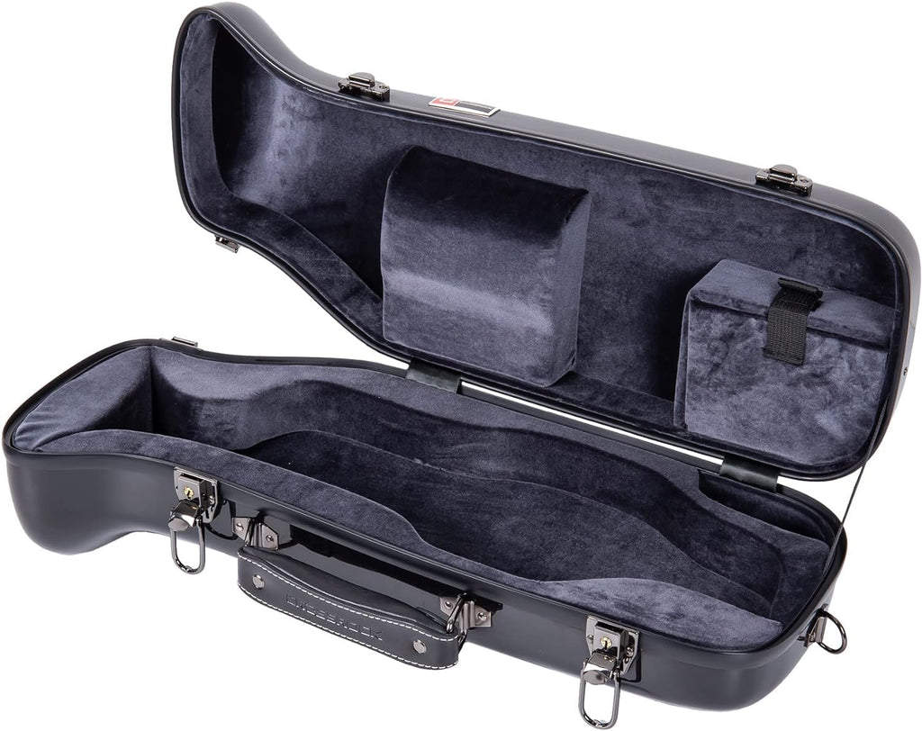 Crossrock Fiberglass Case fits for Trumpet with removable shoulder straps-Black(CRF1020TRBK)