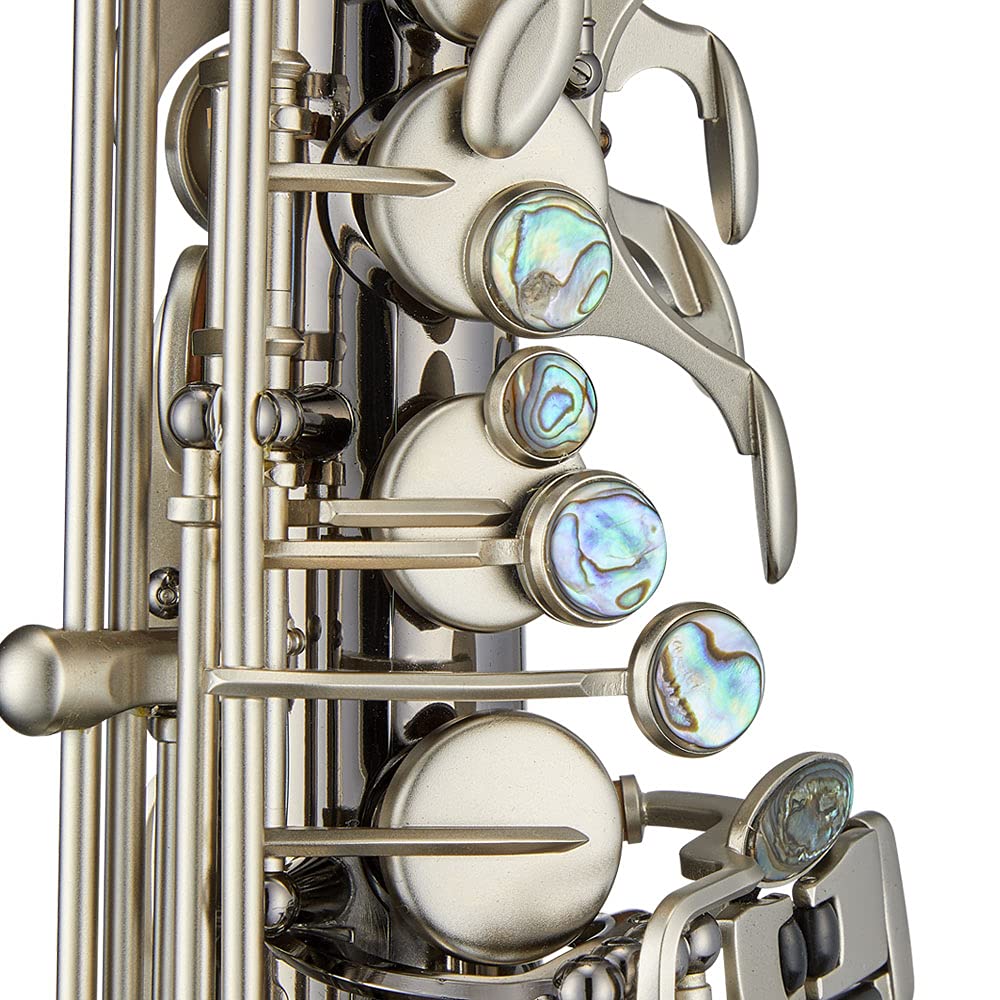 Antigua Winds PowerBell Professional Eb Alto Saxophone (Yellow brass/classic nickel plated/enlarged bell/new neck design/ergonomic design/hand engraving/ABS case)/WRAS4248CN